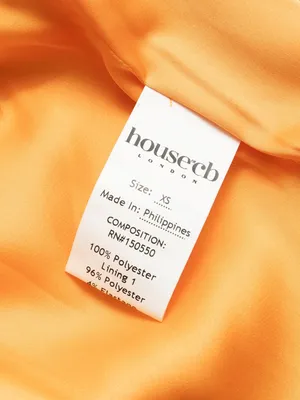 House of CB - Bianca Tangerine Satin Corset Midi Dress thumbnail 9