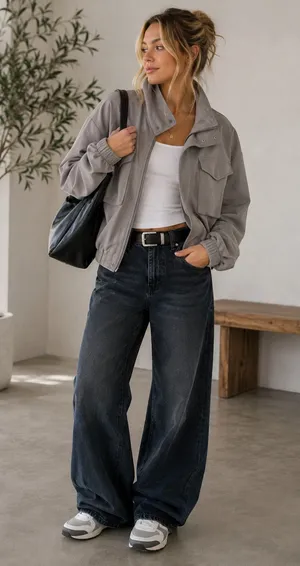 Yogalicious Grey Softlite Scuba Autumn Jacket Womens S Bomber Athletic Casual thumbnail 1