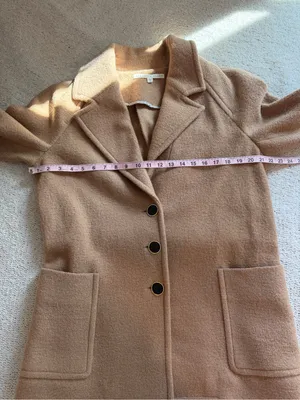 Veronica Beard Bjorn Belted Wool Coat Camel Tan Medium thumbnail 7