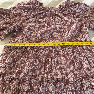 Olivaceous Tiered Puff Sleeve Sundress thumbnail 6
