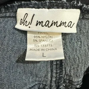 Oh! Mamma Dark Wash Full Panel Maternity Jeans L Over-the-Belly Pregnancy Denim thumbnail 8