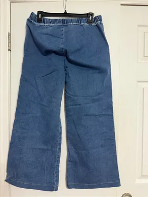 Tractr Wide Leg Denim Pull-On jeans rayed detail big pockets medium boho grunge‎ thumbnail 10