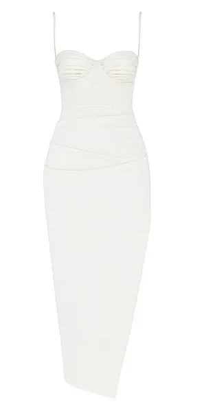 House Of CB 'Flora' Ivory Satin Corset Dress. thumbnail 5