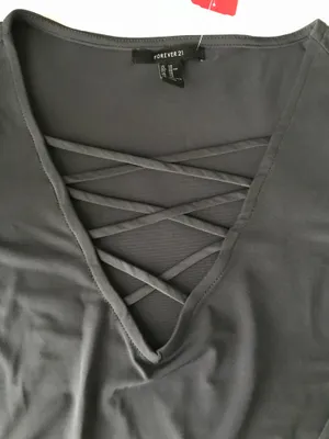 Grey Lace-Up Bodycon Dress thumbnail 3