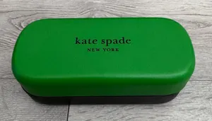 Kate Spade New York Green Black Hard Shell Glasses Case‎ Hello Sunshine Logo thumbnail 1