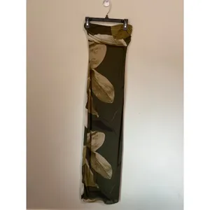 New Windsor Strapless Floral Mesh Maxi Dress Olive Black Size XS thumbnail 2