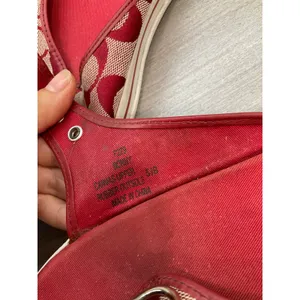 Coach Bonny Signature Red Canvas Slide Sandals thumbnail 9