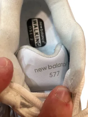 New Balance 577 wms SL2 white leather low top walking sneakers sz 8.5D SKU 10-3 thumbnail 16