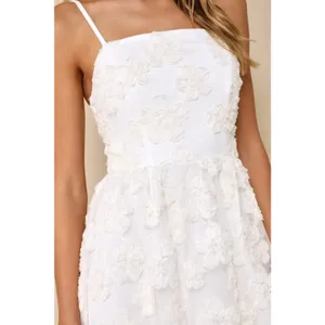 Lulus Delightful Charisma White Embroidered Sequin Mesh Dress Classy Long Medium thumbnail 8