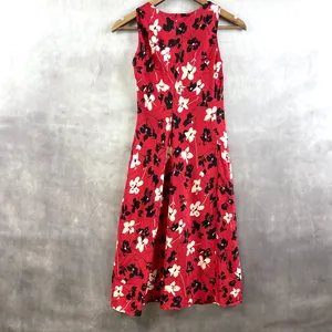 Ann Taylor Womens Silk Dress Size 2 Dark Floral‎ Cottage Feminine Whimsy Elegant thumbnail 4