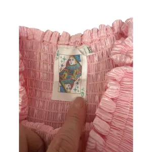 Queen of Sparkles Pink Iridescent Smocked Pleated Skort XS Womens Metallic thumbnail 2