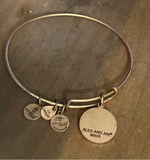 Alex and Ani Claddagh charm bangle bracelet thumbnail 5