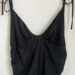 Aritzia Wilfred Winona Black Mesh Ruched‎ Dress Size M thumbnail 6