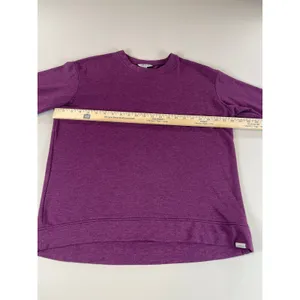 Orvis Sweatshirt Size M Plum Purple Crew Neck High Low Hem thumbnail 6