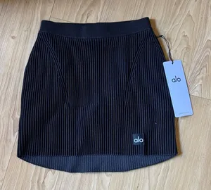 ALO Yoga Denim Knit High Waist Skirt thumbnail 1
