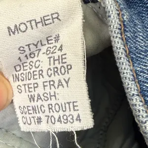 MOTHER The Hustler Ankle Fray Jeans Blue High Rise Bootcut Flare Size 23 thumbnail 4
