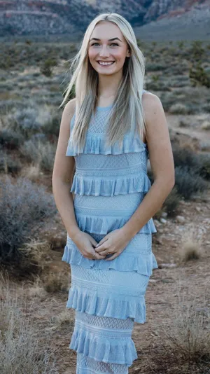 Blue maxi dress thumbnail 1
