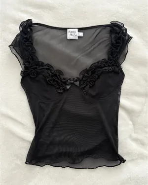 Princess Polly Top Black Things Change  thumbnail 6