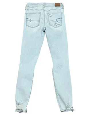 American Eagle Light Wash Next Level Stretch Curvy Super Hi Rise Jegging Jean 2 thumbnail 2