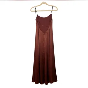 Reformation 100% silk Melina Brown Dress NEW thumbnail 4