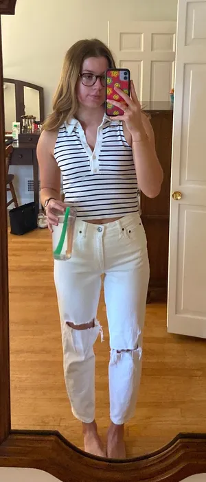 Abercrombie White Jeans thumbnail 1