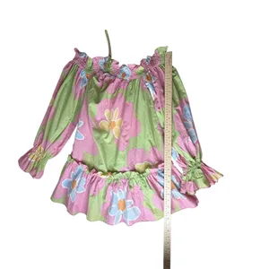 Sabo Skirt NWT Blair Puff Dress Sizs‎ XS Floral Off Shoulder Colorful Coastal Vacation thumbnail 10
