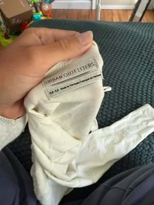 Urban Outfitters Tie Front Long Sleeve Off White thumbnail 3