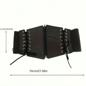 Black Goth Gothic Grunge Emo Alternative Punk Corset Belt thumbnail 4