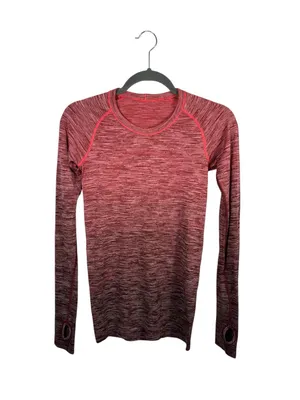 Lululemon Swiftly Tech Long Sleeve Crew Size 4 Red‎ Alert White Dark Sport Red thumbnail 3