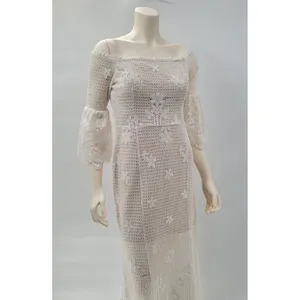 The Room Lace Dress Juniors L Ivory Off Shoulder Bell Sleeve Bridal Graduation thumbnail 11