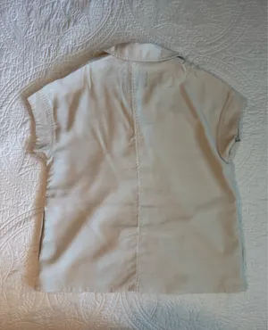 Who What Wear Beige Button Up Shirt thumbnail 4