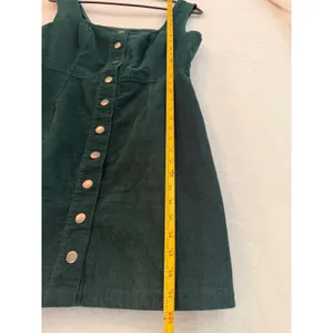 Urban Outfitters Green Corduroy‎ Button Front Mini Dress 8 Sleeveless Pinafore thumbnail 2