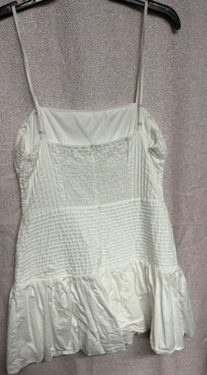 TCEC Everly Pintuck Pleast Mini Dress In White Women Size L thumbnail 4