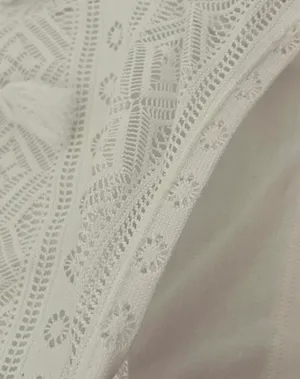 No Boundaries white lace low rise shorts thumbnail 3
