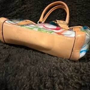 Coach Multicolor PVC Scribble Vachetta Leather Trim Tote Handbag Bag For Women thumbnail 13