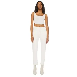 MOTHER The Tomcat Ankle Jeans Cream Puffs Ivory Straight Leg Size 26 thumbnail 2