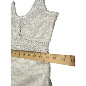 Free People Revolve Ivory Daisy Chain Medium Lace‎ Crochet Mini Dress #OP2-1 thumbnail 6