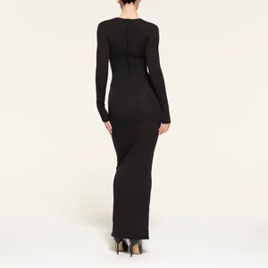 SKIMS Fits Everybody Corset Long Sleeve Dress in Onyx Large Sold Out NWT thumbnail 5