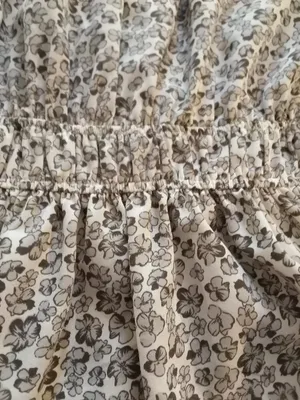 Nine West XS Gray Floral Peasant Top 90's Vibe thumbnail 4