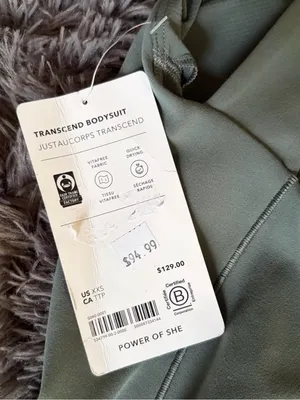Athleta Transcend green full length activewear workout Bodysuit size xxs NWT thumbnail 5