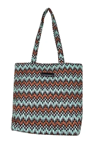 Vera Bradley Quilted "Sierra Stream" Medium Vera Tote Shoulder Handbag Blue‎ thumbnail 1