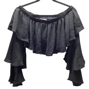 The Sang Size Large Black Off The Shoulder Top. Preloved thumbnail 1