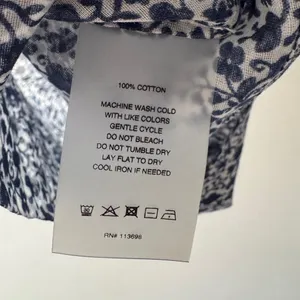 Margaret O’Leary 100%‎ Cotton Blue and White Floral Pattern Tank Top Blouse thumbnail 7