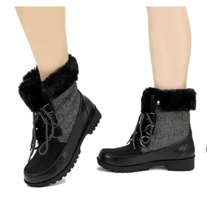 JBU Women’s Boots Size 6‎ Black Memory Foam Waterproof Warm Winter Faux Fur NWT thumbnail 7