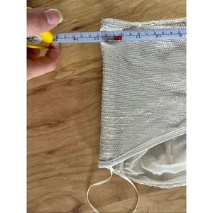 Zara sparkly corset size XS tan off white crop top going out top thumbnail 7