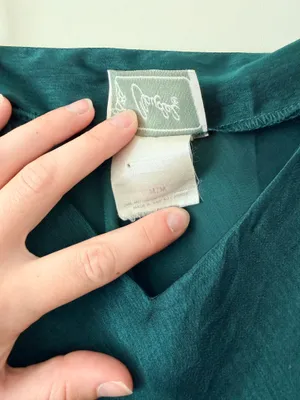 Vintage Claudel Emerald Green Midi Slip Dress thumbnail 6