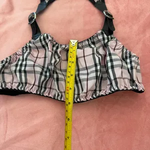Plaid Y2K Harness Lingerie Set – Coquette Soft Grunge 3PC (Bralette + Open-Side Mini Skirt + Thong) Small thumbnail 10