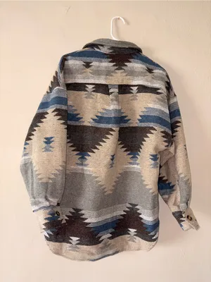 Hazel & Olive Aztec shacket oversized L Size L thumbnail 3