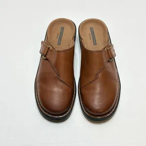 Clarks Women's Brown Leather Soft Cushion Clog Mule Size 7.5 Slip On thumbnail 7