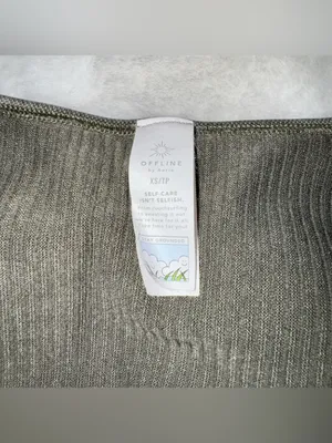 aerie offline seamless cable square neck shirt thumbnail 4